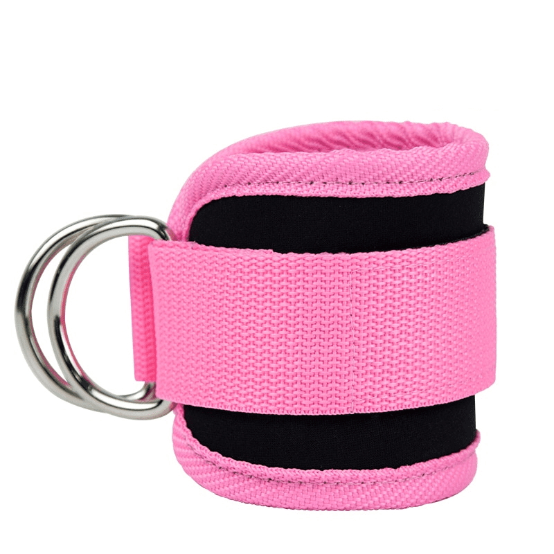 Sangle Cheville Musculation Rose pour un entraînement intensif et coloré des jambes et des fessiers.