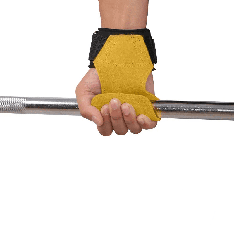 Sangle de musculation en cuir de haute qualité, offrant confort et résistance dans un design élégant pour les athlètes exigeants.