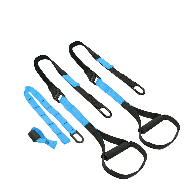 Sangle de Suspension Bleu Clair pour un entraînement total du corps.