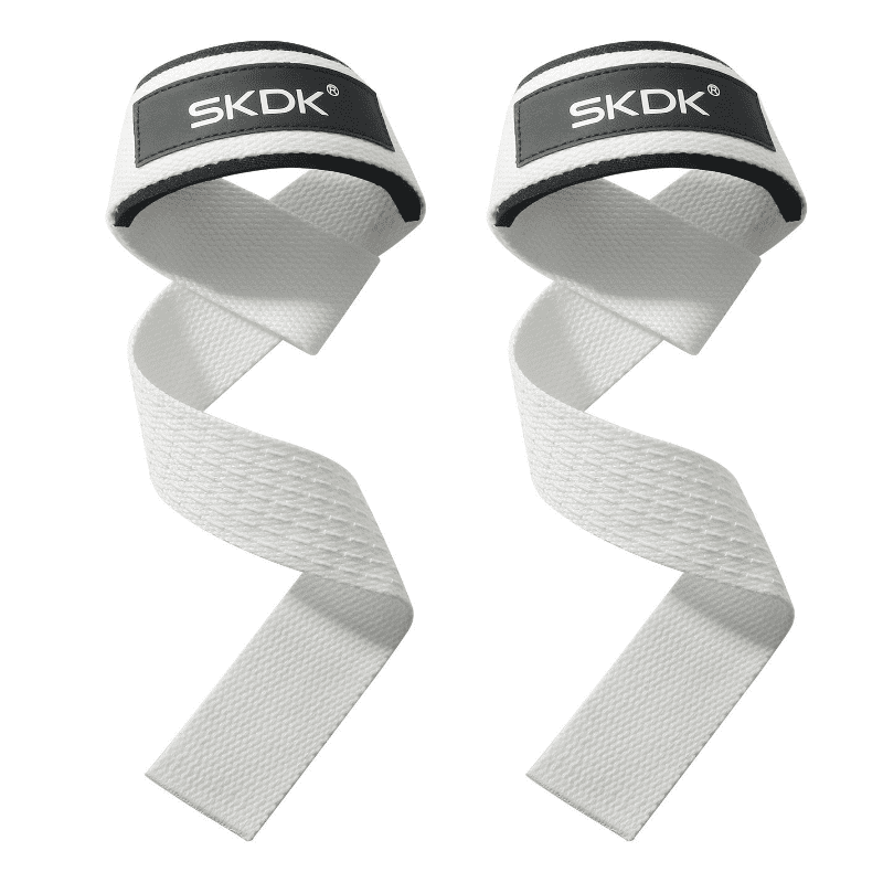 Vue d'ensemble de la Sangle de Musculation Blanche avec son design minimaliste.