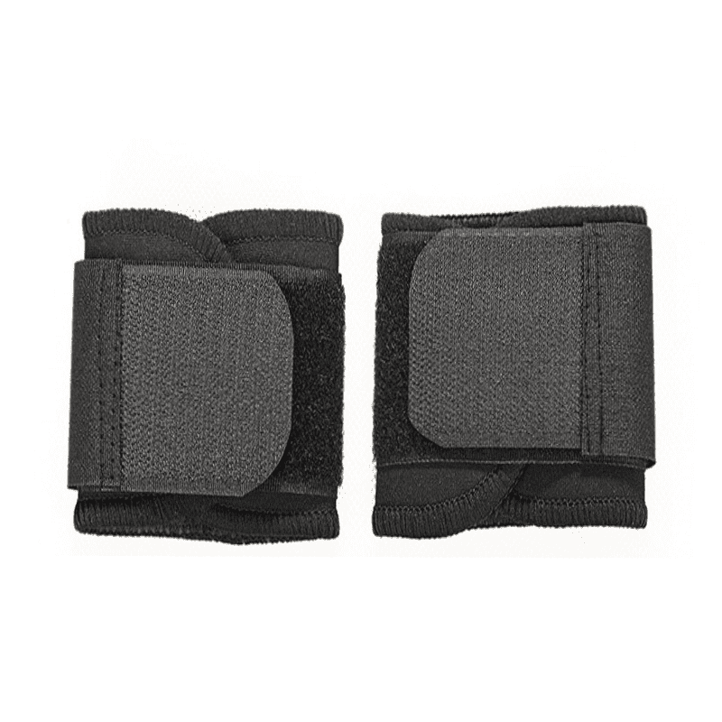 Vue de face des Straps pour Poignet Noir, montrant leur design élégant.