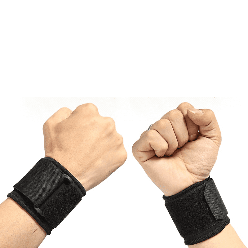 Gros plan des Straps pour Poignet Noir, mettant en évidence leur matériau durable et leur ajustement personnalisable.