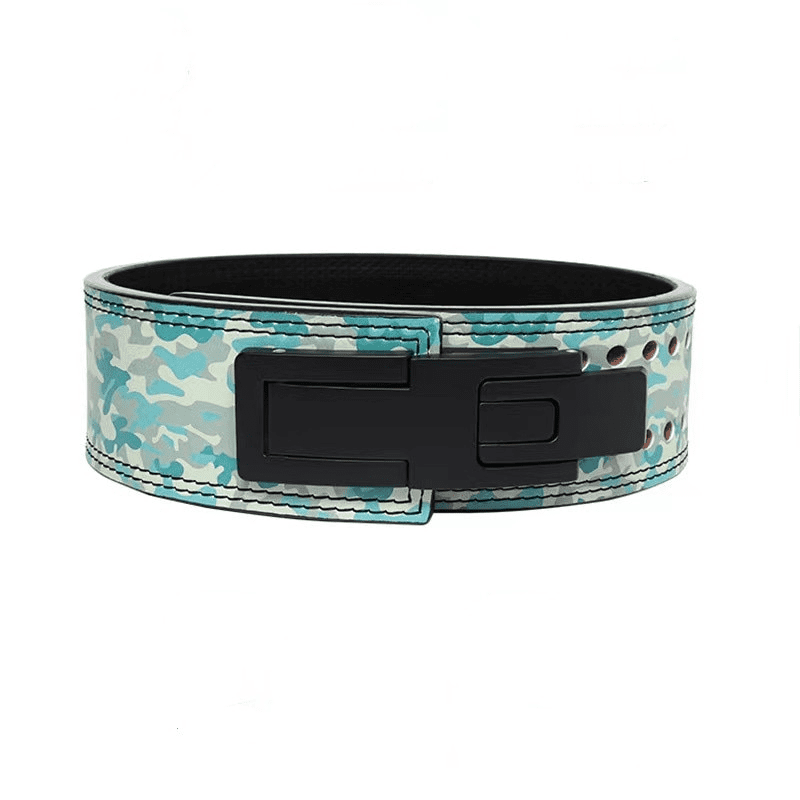 Ceinture de force robuste avec un motif camouflage bleu pour un style unique
