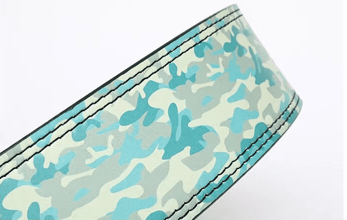 Ceinture de force élégante avec imprimé camouflage bleu pour les amateurs de musculation