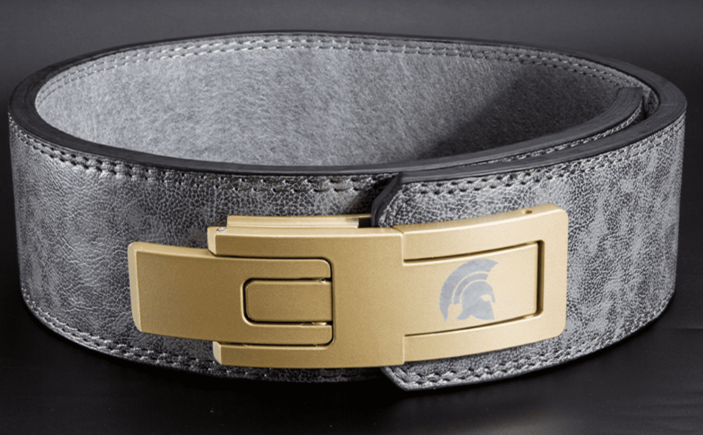 "Ceinture de force athlétique grise : un équipement de musculation robuste pour un maintien lombaire optimal"