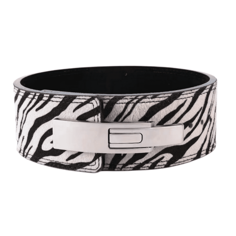 "Ceinture de force à rayures pour powerlifting, en cuir synthétique de haute qualité"