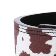 "Ceinture de Force Vache Marron en position de port, offrant un soutien lombaire inégalé"