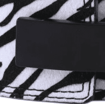 "Design unique de la ceinture de force zèbre affichant un motif distinctif"
