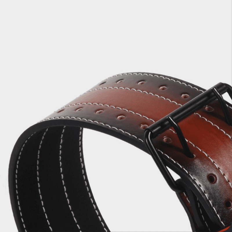 Ceinture de levage marron foncé : renforcez votre dos en toute sécurité avec cet équipement de musculation robuste