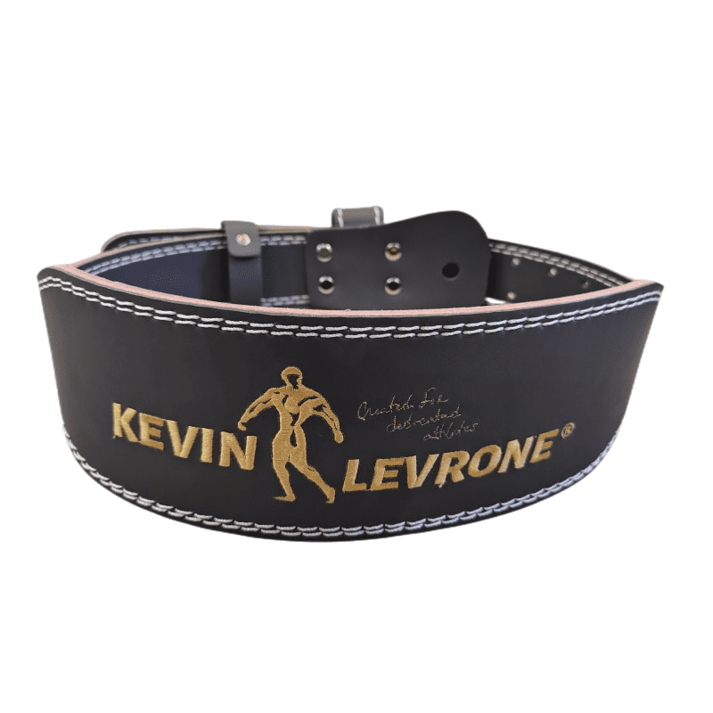 "Kevin Levrone signant sa ceinture de musculation"