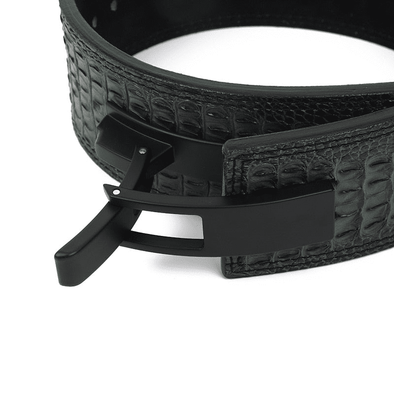 Ceinture de force élégante avec levier et serpent vert pour une performance optimale