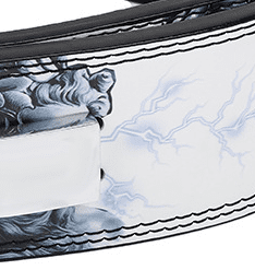 Ceinture de force pour haltérophilie avec un design élégant et divin à l'effigie de Zeus