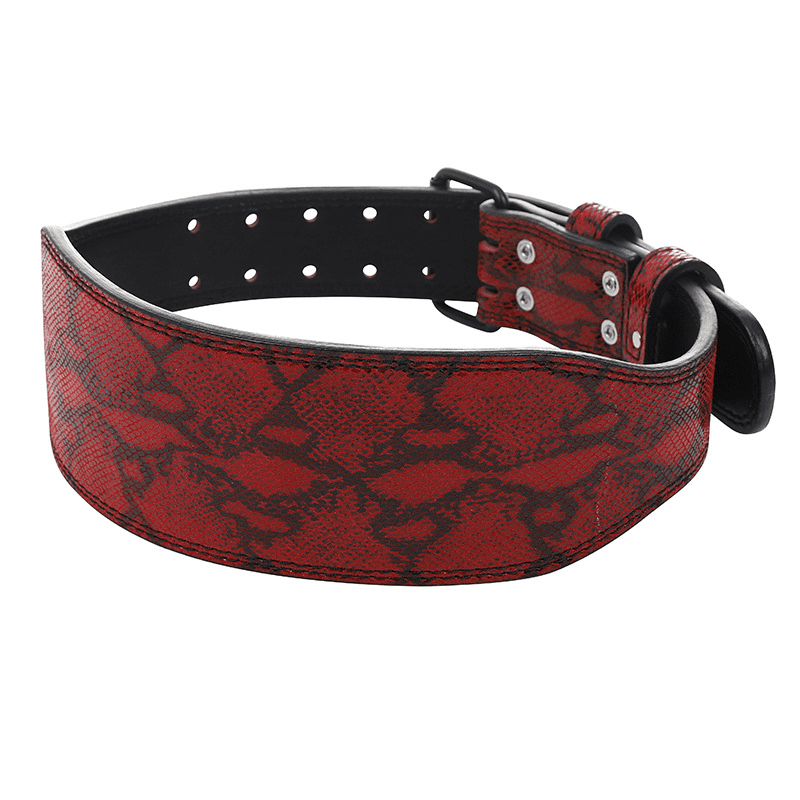 "Ceinture de musculation serpent rouge : un équipement de sport efficace pour renforcer votre dos en toute sécurité"