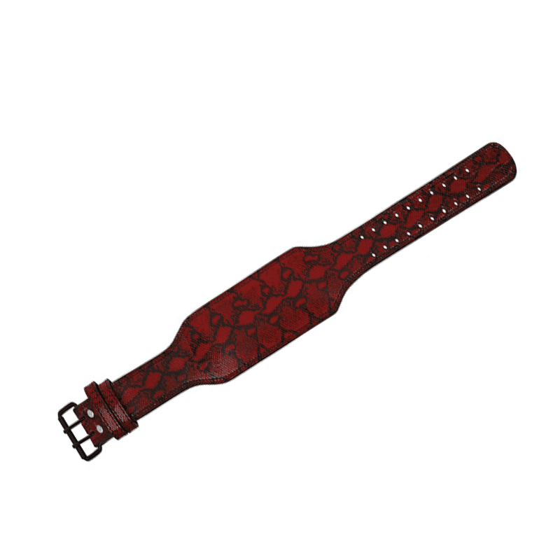 "Ceinture de levage serpent rouge : un accessoire de musculation performant pour améliorer votre posture et votre endurance"
