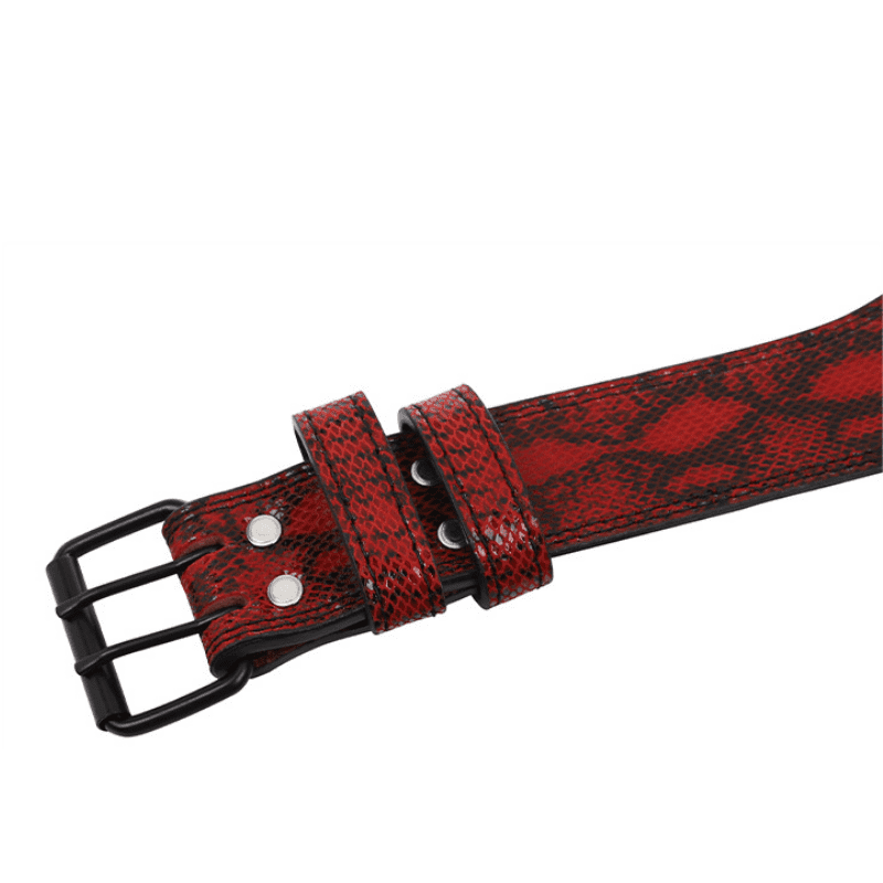 "Ceinture de force serpent rouge : un choix de qualité supérieure pour les sportifs cherchant à éviter les blessures et à s'entraîner efficacement"
