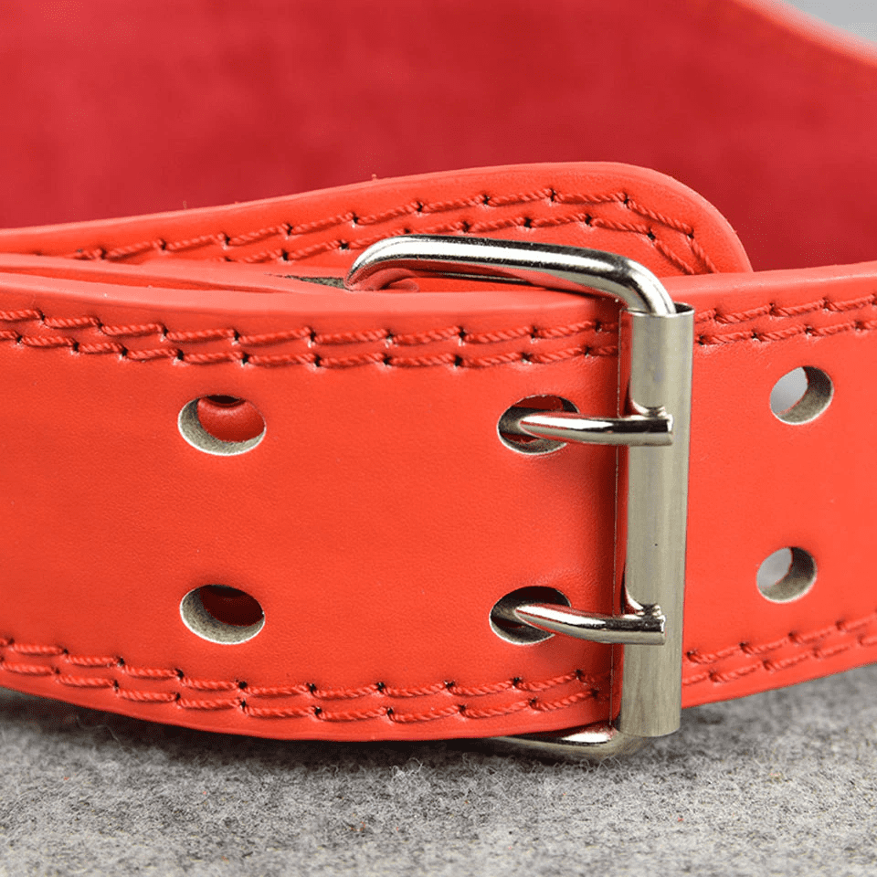 ceinture musclation rouge rivet
