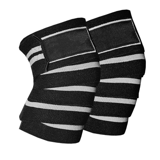 Bande de Genoux Blanc fournissant un soutien optimal et un confort inégalé pour vos entraînements, parfaite pour une grande variété d'activités sportives.