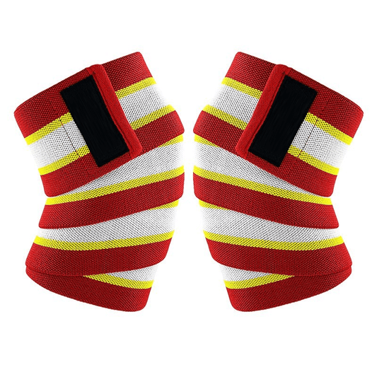 Bande de Genoux Rouge pour un support exceptionnel et un confort optimal pendant les entraînements, avec une couleur rouge vibrante pour une touche de style.