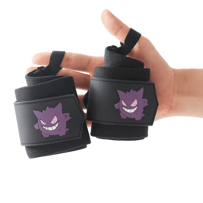 "Bande de soutien pour poignet avec motif Pokémon Ectoplasma, idéale pour le fitness."