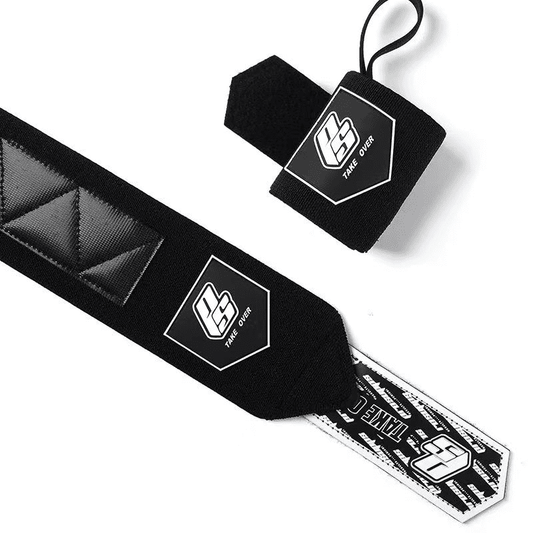 Bande Poignet Noire/Blanc pour un soutien professionnel pendant vos entraînements.