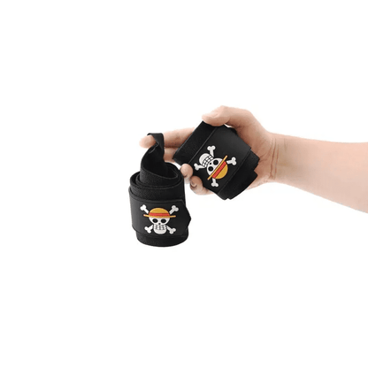 "Bande de soutien pour poignet inspirée par l'animé One Piece, parfaite pour les entraînements."