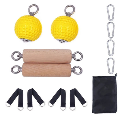 Barre de traction extérieur bois set complet