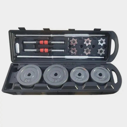 Barre et poids musculation kit