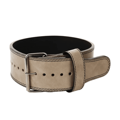 "Ceinture d'haltérophilie jaune en cuir pour une touche de couleur dans votre entraînement."
