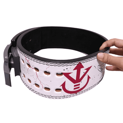 "Athlète en plein effort avec la Ceinture Ultra Ego Vegeta."