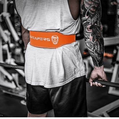 "Ceinture de musculation orange : un équipement de fitness indispensable pour des entraînements de force"