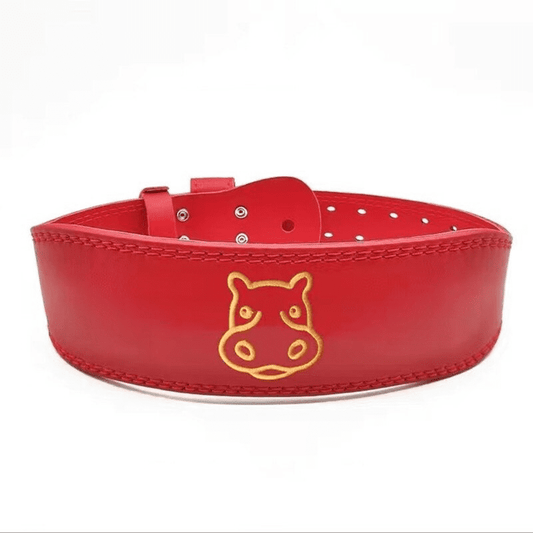 Alt Text 1: "Homme s'entraînant avec la Ceinture de Musculation Hippo bleue"