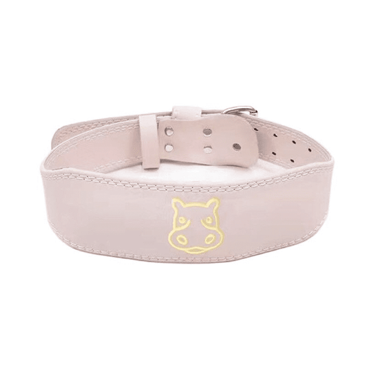 "Ceinture de Musculation Hippo Rose ajustable pour un entraînement efficace et confortable."