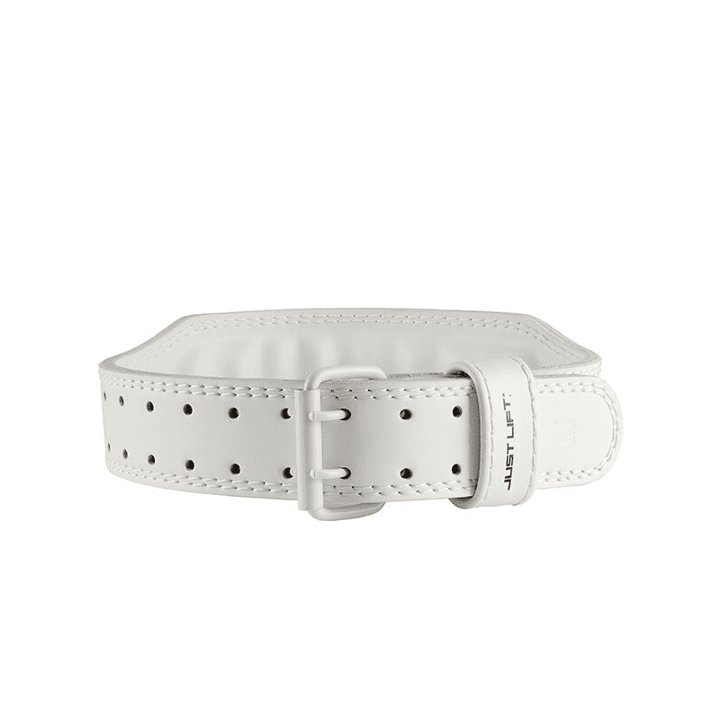 "Ceinture de musculation blanche pour un soutien optimal et une protection accrue"