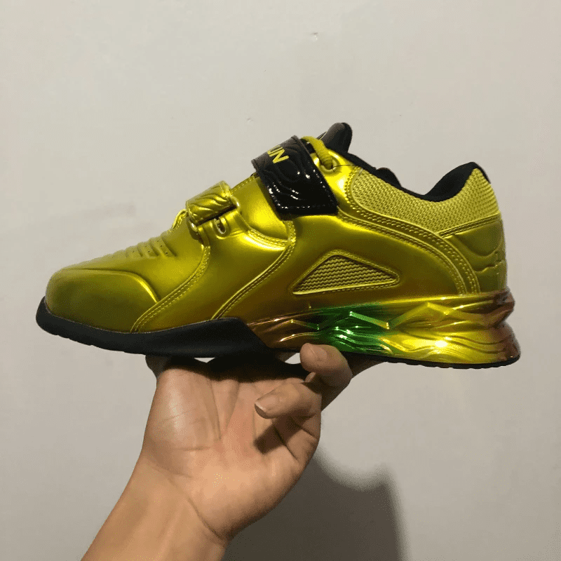 NGARY Chaussures d'haltérophilie Homme Femmes Haltérophilie Squat Chaussures Cross Trainer antidérapantes et Respirantes Chaussures de Gymnastique,Black Gold,39 EU NGARY Chaussures d'haltérophilie Homme Femmes Haltérophilie Squat Chaussures Cross Trainer antidérapantes et Respirantes Chaussures de Gymnastique,Black Gold,39 EU