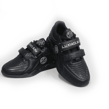 "Chaussures de squat unisexes en noir pour une stabilité accrue."