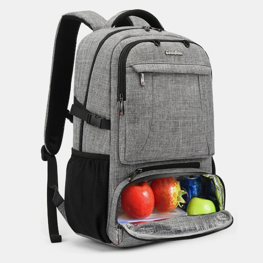 Compartiment sac a dos gris