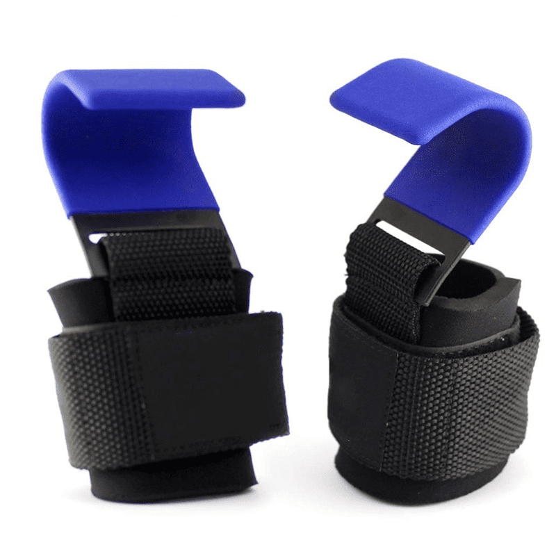 Crochets de Musculation Bleu pour renforcer la force de préhension