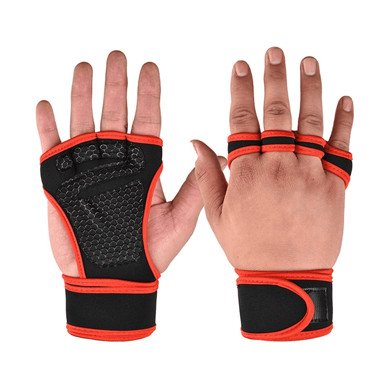 Alt text : "Gants Crossfit en matériaux respirants", "Gants Crossfit avec prise antidérapante", "Gants Crossfit pour protection des mains".