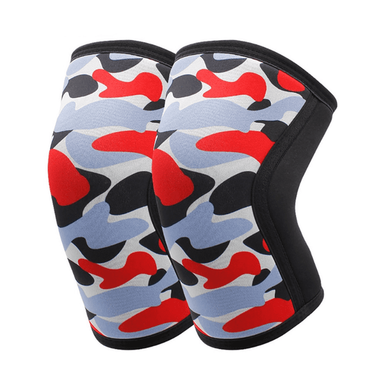 Genouillère Crossfit Tricolore offrant une protection efficace et un soutien de qualité supérieure, avec un design audacieux tricolore pour un look stylé pendant l'entrainement.