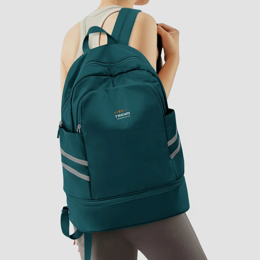 Sac à dos femme sport chic vert canard