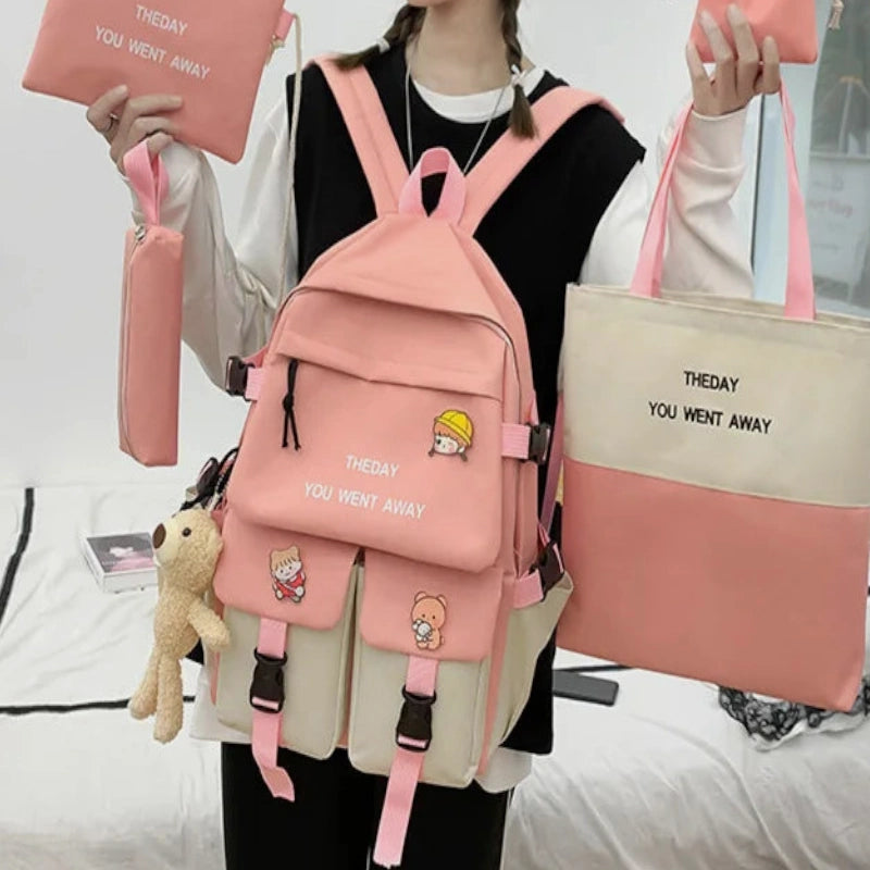 Sac à dos rangement rose