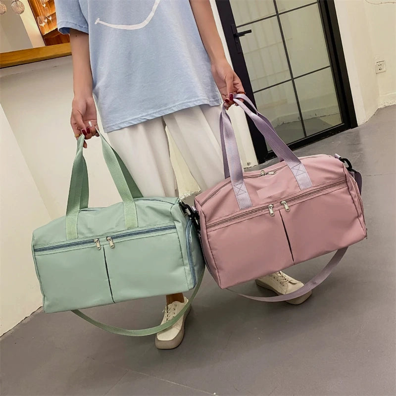 Sac chaussure de sport sac vert et rose