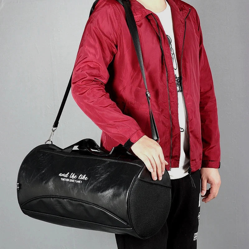 Sac de sport luxe homme cuir noir