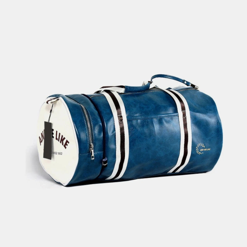 Sac de sport vintage homme bleu
