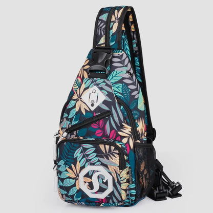 Sacoche femme sport feuille motif