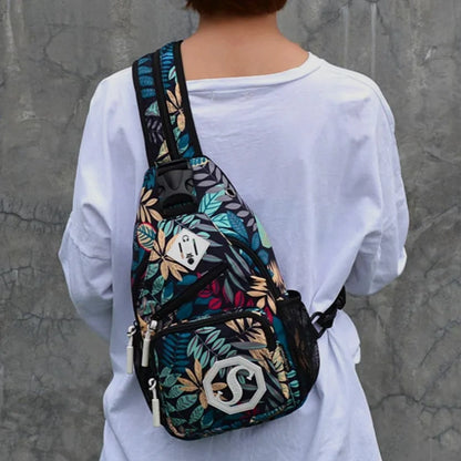 Sacoche femme sport feuille motif modèle