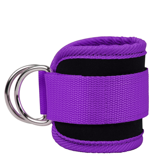 Sangle Cheville Musculation Mauve pour un entraînement intense et coloré des jambes et des fessiers.